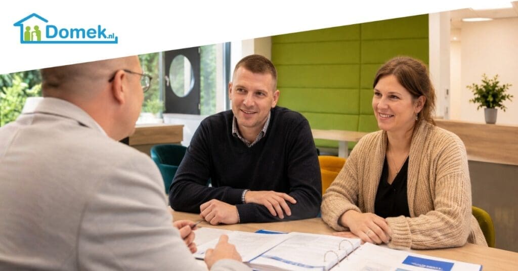 International couple speaking with an independent mortgage advisor about home financing in the Netherlands